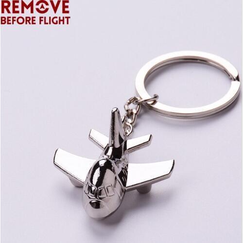 Fashion Jewelry Key Chain for Aviation Promotional Gifts Creative Combat Aircraft Metal Plane Keychain Brand Jewelry Key Ring