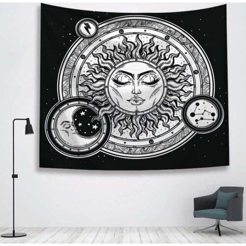2PCS home Tapestry in black and white with wall hanging beach towel beach blanket wall tapestry gothic home decor hamsa decor