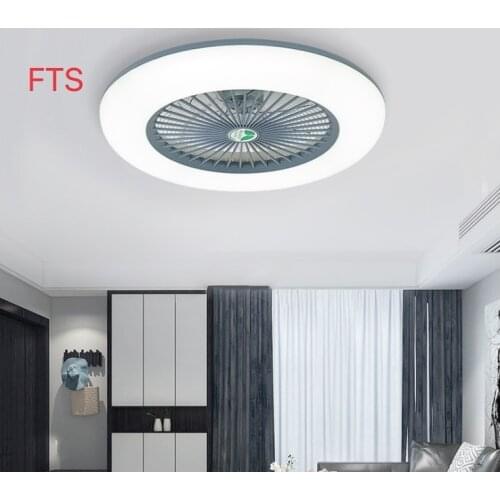 Simple and modern LED with remote control fan light acrylic ultra-thin ceiling light restaurant silent fan light bedroom lamp