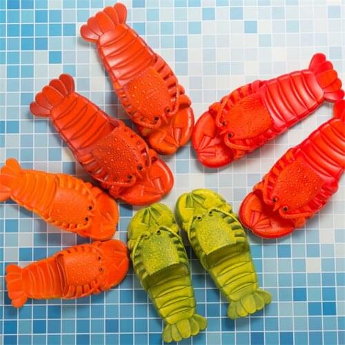 JIANBUDAN New Mens Outdoor Slides Comfortable lovely Cartoon slippers Home bathroom shoes Unisex Indoor slippers Beach shoes