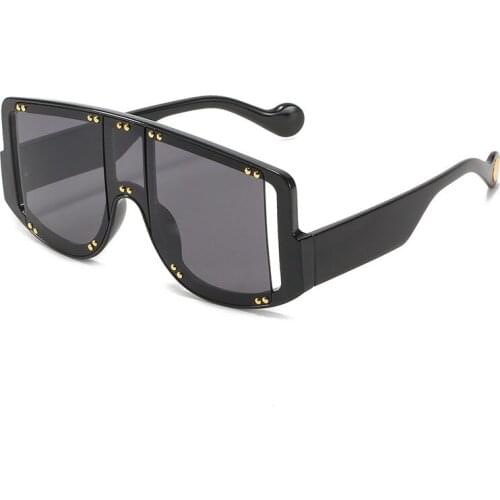 Vintage Oversized Sunglasses Luxury Brand Designer Women Men Big Frame Sun Glasses UV400 Shades Eyewear Oculos de sol