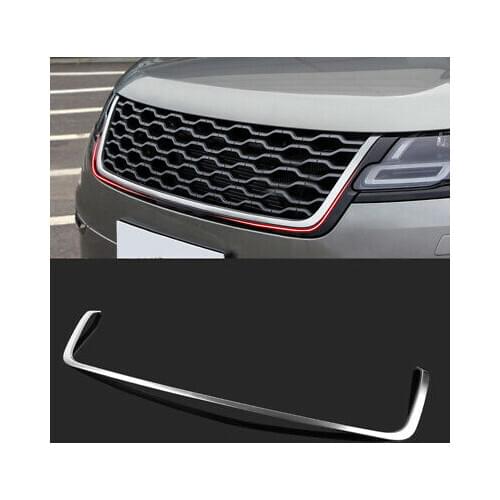 Steel Front Center Grille Grill Cover Trim 1pcs For Range Rover Velar 2017-2018