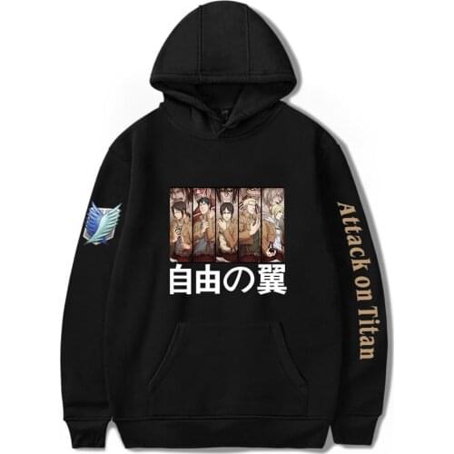 Men Women Hoodies Anime Attack on Titan Hoodie Men Women Sweatshirt Cartoon Outerwear Cosplay Costume Tops Pullover Coat Clothes