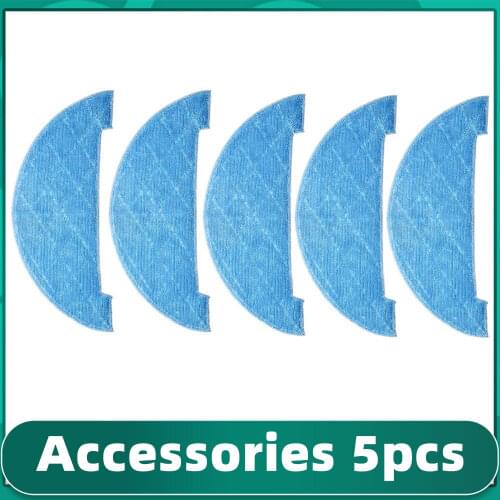 5PCS per Pack,Washable Clean and Wipe the Mop Cloth for Ilife V8, V8S, X800 Robot Vacuum Cleaner Parts