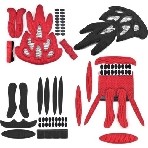 1/2/4 set Cycling Helmet Pads Sealed Sponge Bicycle Electric Motorcycle Riding Helmet Velcro Lining Sponge Protection Inner Pads