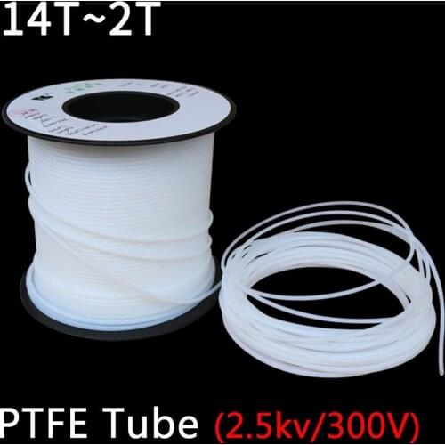 1M 14T-2T PTFE Tube F46 Insulated Capillary Heat Protector Transmit Hose Rigid Temperature Corrosion Resistance 2.5KV 300V
