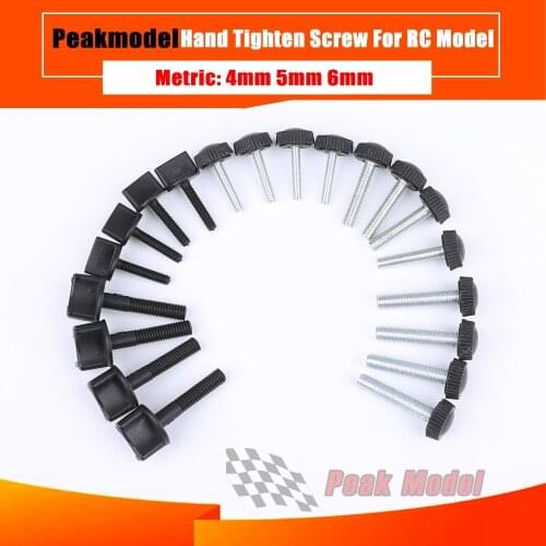 4Pcs/Lot Metric M4 M5 M6 Nylon Partial Thread Thumb Screws/ Hand Tighten Screw Fr RC Model