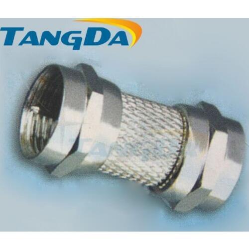 Tangda H3013 H 3013 F type F double male adaptor adapter brass + nickel-plating connector BNC interface