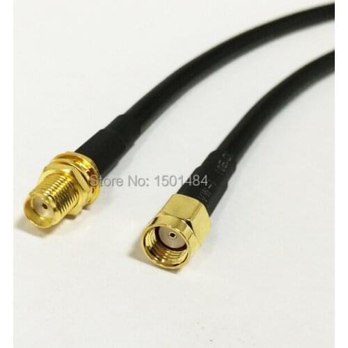 1PC WIFI Antenna external cable SMA Female Jack Switch RP-SMA Male Plug pigtail RG58 Wholesale Fast Ship 50CM 20"