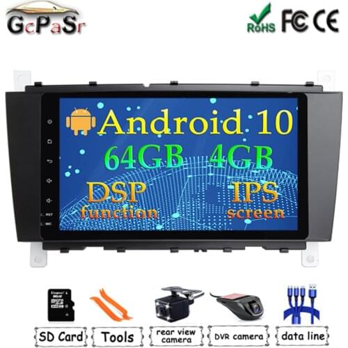 DSP IPS Android 10 Car Stereo Radio for Mercedes/Benz W203 W209 C180 C200 C220 C230 C240 C250,8'' GPS Car Head Unit Player