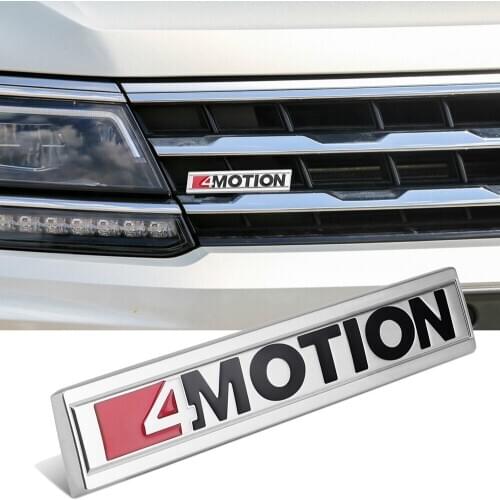 Car Grill 4MOTION Logo Badge For Volkswagen VW Golf Passat Polo Tiguan Bora Magotan Atlas Trunk Nameplate Sticker Accessories
