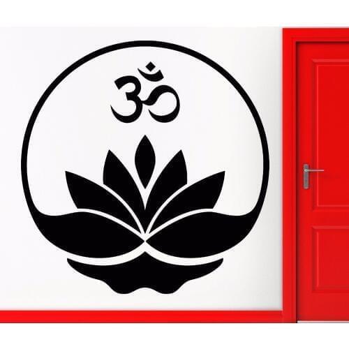 Om Zen Meditation Wall Stickers for Yoga Studio Buddha Buddhism Vinyl Wall Decals Bedroom Living Room Home Decor Art Decal S122