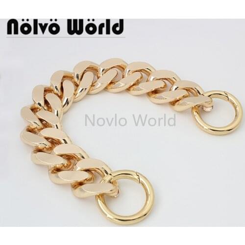 1-5 pieces 30-120cm 30mm Oversize large thick Ins Hot Light Alumium Women Handbag bag shoulder straps new curb chains
