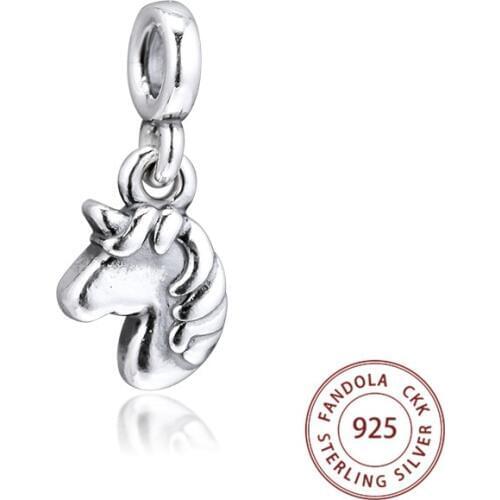 CKK Fits Original Me Bracelet Argent 925 Sterling Silver My Magical Unicorn Dangle Charms Small Hole Beads for Jewelry Making