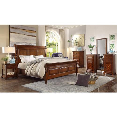 Wood king size bed and queen size bed for bedroom with competitive price from real factory WA600