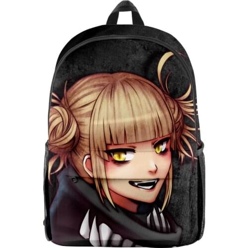 2021 Children My Hero Academia Toga Himiko Oxford Waterproof Backpack 3D Anime Cartoon Boys Girls Schoolbag Laptop Backpack