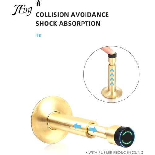Hydraulic Buffer Door Stopper,Pure Copper And Aluminum Alloy Floor Door Stops,Wall-Mounted Bumper,Non-Magnetic Hardware