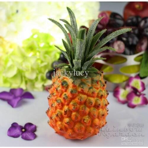 Large size yellow Artificial faux pineapple Simulation plastic Fruits for desktop decoration Living room home wedding decoration