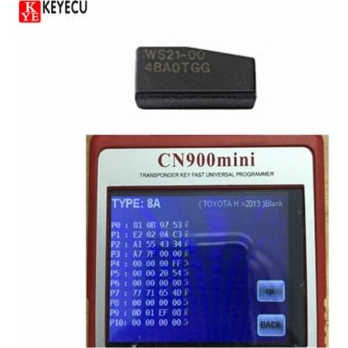 Keyecu 1pcs Car Key Chips, WS21-4D Chip 128 Bit Blank H Chip Use for Toyota Tango 2013 2014 2015 2016 2017