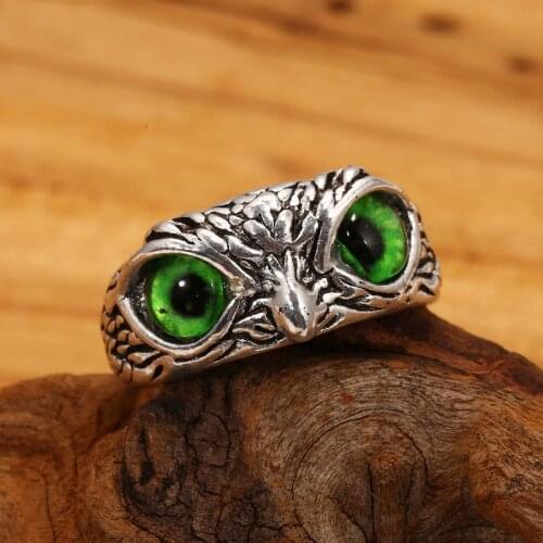 2021 Punk Owl Ring for Women Girl Lovers Retro Animal Open Adjustable Rings Statement Men Gothic Couple Rings Jewelry Gift Hot
