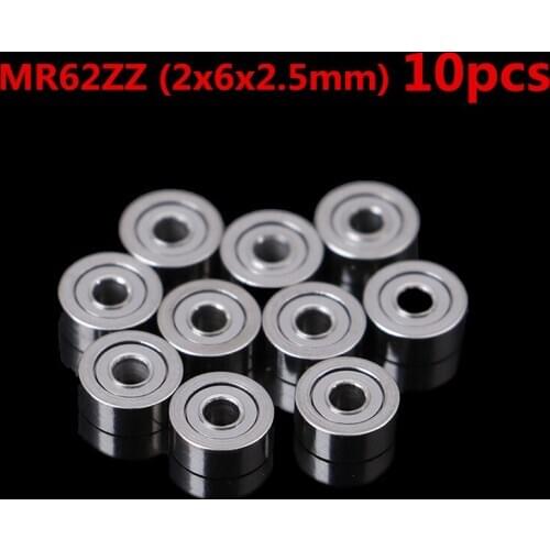 Hot 10Pcs MR62ZZ MR83 693ZZ Metal Shielded Precision Ball Bearings Mini Bearings Wholesale (2x6x2.5mm)