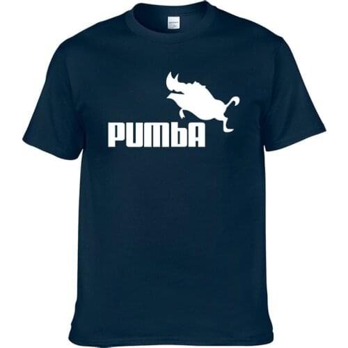 Pumbaa mens casual short cool T-shirt summer solid color unisex brand simple single clothing 2021 daily life new style hot sale