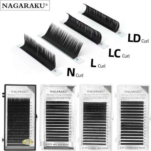 NAGARAKU New Arrival N curl M curl faux mink individual lashes makeup false lashes magnetic eyelashes eyelash extension cilios