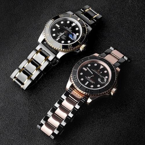 20mm 22mm Ceramic Watch band Strap for Rolex series watch WatchBand Quick Release Adjustable size Replacement bracelet strap