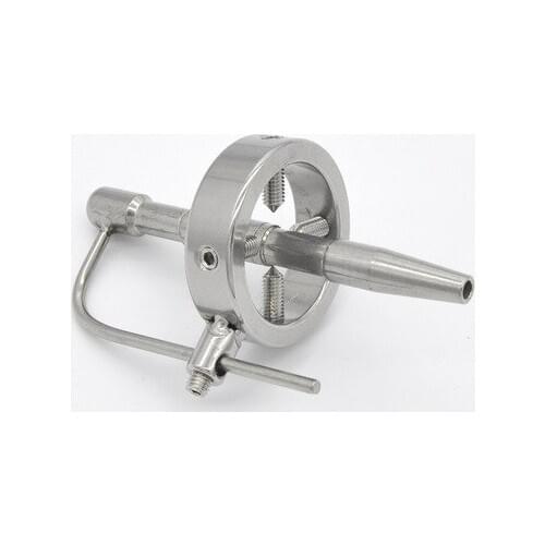 Penis Plug Chastity Spikes Urethral Chastity Stainless Steel Screw Locking Scrotum Testicle Lock Teeth Cock Ring Cock Clamp