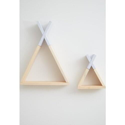 Tent Design Kids Room Rack Decorative Rack Handmade Natural Wood Rack 2 Pcs Big Small