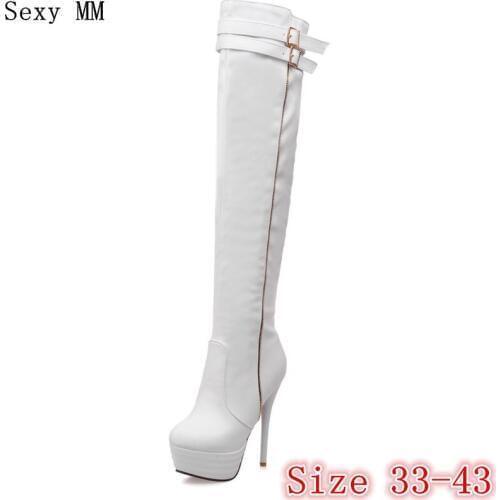 Spring Autumn Winter Women Over the Knee Boots Platform High Heel Woman Thigh High Boots Plus Size 33 - 40 41 42 43