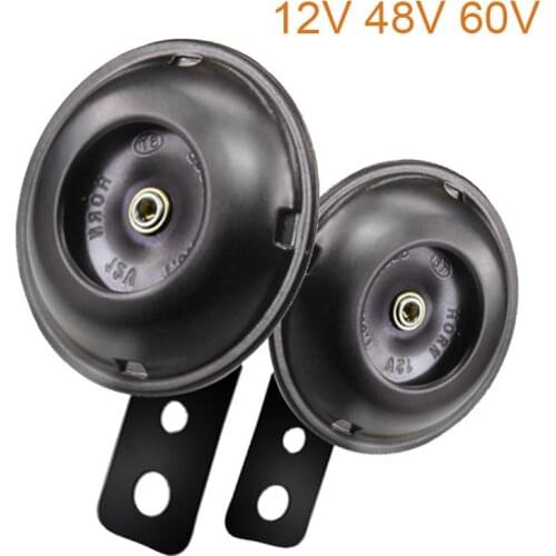 General Motorcycle Electric Horn Kit Waterproof Round Speaker Loud Electric Horn Suitable for Bicycle Scooter 12V 48V 60V 105dB