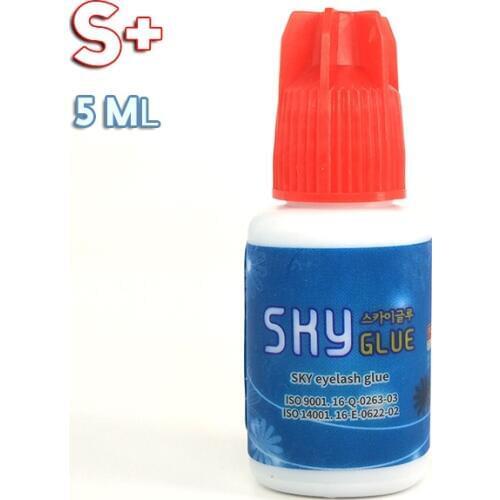 1 bottle SKY S+ Super Glue for Eyelash Extensions MSDS Adhesive,5ml Red Cap 1-3 sec Drying time