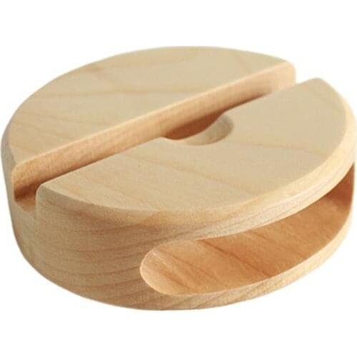 1Pc Wooden Mobile Phone Loudspeaker Bracket Retro Sound Amplifier Holder Phone Desktop Stand Support for Home Office Bedroom