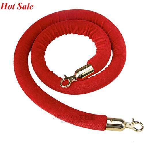 1 pc Red Velvet Rope Crowd Control Queue Line Barrier With Free Shipping