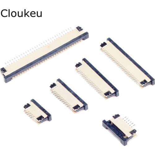 10Pcs FPC Connector cable socket 1.0MM 6Pin Drawer Top contact type