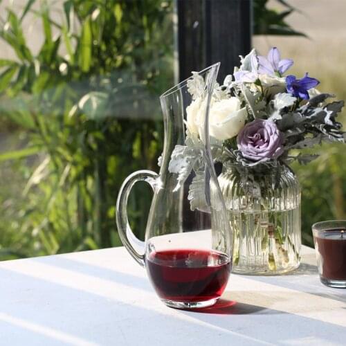 1000ml Red Wine Decanter Creative Red Wine Separator with Handle Lead-Free Crystal Glass Whiskey Vodka Flask Bar Tools