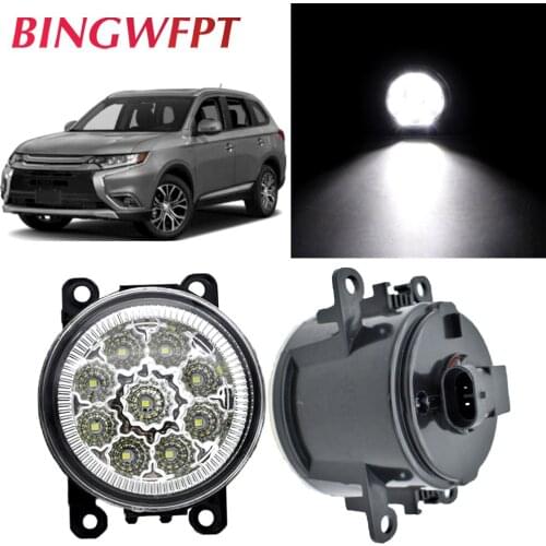 2 Pieces For Mitsubishi Outlander II CW_W Closed Off-Road Vehicle 2006-2012 Car LED Fog Light DRL 12V