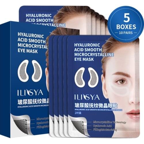 5 Packs Micro-needle Eye Patch for Wrinkles Fine Lines Removal Hyaluronic Acid Eye Mask Dark Circle Puffiness Eye Pads
