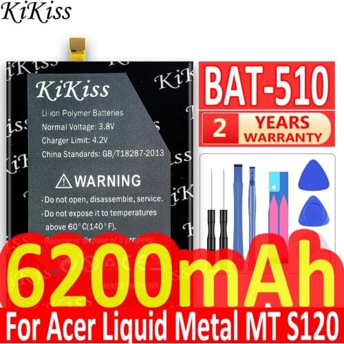 6200mAh High Quality BAT-510 Battery For Acer Liquid Metal MT S120 BAT-510 (1/CP6/65/85) SP516485SF-C Mobile Phone