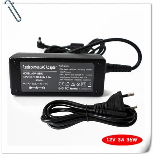 Laptop Ac Adapter for Asus Eee PC 1000 1000H 1000HD 1000HE 900 901 904HA 904HG ADP-36EH C Power Supply Cord 12V 3A