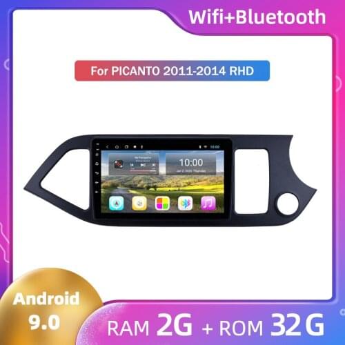 For Kia Picanto 2011-2015 RHD All-in-One Navigation Machine gps Navigator Android9 Car radio dvd gps navigation player Car Radio