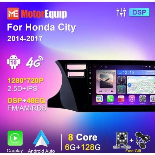 6G 128G Car Radio Serero Video For Honda City 2014 2015 2016 2017 Multimedia GPS Navigation Carplay WiFi 4G 8 Cores No 2 din DVD