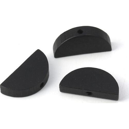 DoreenBeads Wood Spacer Beads Half Round Rosy Mauve Colorful DIY Findings 20mm( 6/8") x 10mm( 3/8"), Hole: Approx 1.9mm, 30 PCs