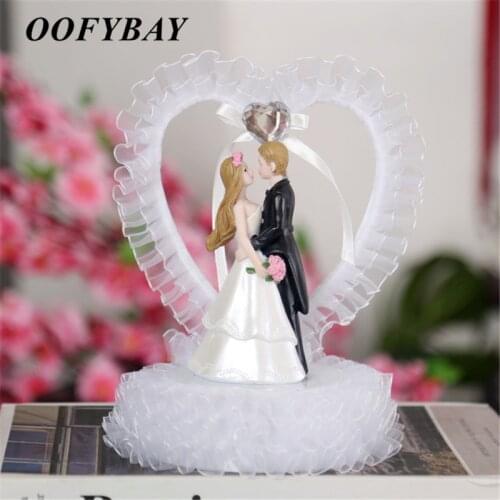 European Resin Couple Doll Sculpture Wedding Bride Bridegroom Ornaments Cake Decorating Tools Valentines Day Decoration Crafts
