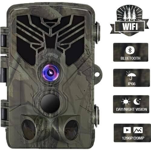 Wild WIFI APP Trail Camera Bluetooth Control Live Show Hunting Cameras WIFI830 20MP 1080P Night Vision Wildlife Surveillance