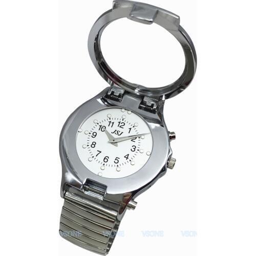 English Talking & Tactile Watch for Blind People or Visually Impaired People or Elderly, Talking Date & Time,Expanding Bracelet