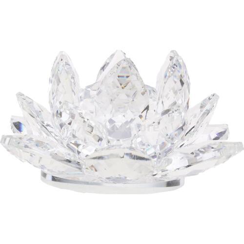 Crystal Lotus Ornament Crafts Paperweight Glass Lotus Model Wedding Gift