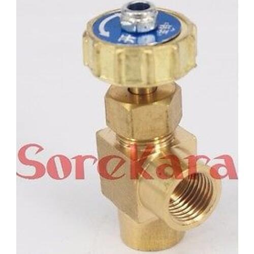Elbow Brass Needle Valve 1/8" BSP Female x 1/8" BSP Female Thread Max Pressure 0.8 Mpa