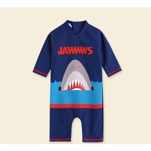 Baby Boy Swimsuits Child Beachwear One-Piece Child Long Sleeve Swimsuits Summer Boy Beach Swimsuits